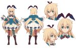  1girl alice_(grimms_notes) blonde_hair boots commentary_request green_eyes grimms_notes long_hair official_art ribbon thigh-highs thigh_boots 