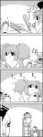  /\/\/\ 4koma arms_up bangs blunt_bangs bound carrying climbing comic commentary_request from_behind greyscale hair_bobbles hair_ornament hair_tubes hairband hat highres holding kisume kochiya_sanae konpaku_youmu konpaku_youmu_(ghost) long_hair looking_at_another monochrome on_head rod_of_remorse rope shaded_face shiki_eiki short_hair smile snake_hair_ornament tani_takeshi tennis_court tennis_net tied_up touhou translation_request twintails very_long_hair whistle yukkuri_shiteitte_ne 