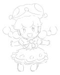  1girl bow braid dress elbow_gloves eyelashes gem gloves super_mario_bros. new_super_mario_bros._u_deluxe nintendo princess princess_peach role_reversal shoes simple_background sketch solo super_crown toad transformation twin_braids white_background yamanokonza 
