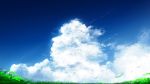  blue_sky clouds cloudy_sky day grass highres leaf no_humans original outdoors scenery sky y_y_(ysk_ygc) 
