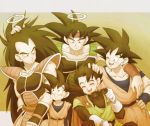  5boys :d ;d ^_^ arm_around_shoulder armor bandanna bardock black_hair brothers closed_eyes closed_eyes dougi dragon_ball eyewear_removed family father_and_son fingernails gloves grandfather_and_grandson great_saiyaman grey_background halo hand_on_another&#039;s_arm hand_on_another&#039;s_head hand_on_hip happy long_hair looking_at_another looking_down male_focus multiple_boys nervous one_eye_closed open_mouth raditz scar short_hair siblings simple_background smile son_gohan son_gokuu son_goten spiky_hair standing sunglasses sweatdrop teeth uncle_and_nephew upper_body very_long_hair wristband 
