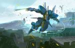  flying jehuty mecha noki_(affabile) sword weapon zone_of_the_enders zone_of_the_enders_2 