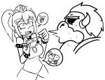 1girl 2boys bib borrowed_design bowser bowser_jr. bowsette bracelet breasts choker clone collar comedy comic crown dabloons dress dual_persona forked_eyebrows gameplay_mechanics genderswap genderswap_(mtf) hetero horns humanization jewelry lineart long_ponytail mini_crown multiple_boys new_super_mario_bros._u_deluxe nintendo ponytail pregnancy_test selfcest shaded_face sharp_teeth silent_comic speech_bubble spiked_armlet spiked_bracelet spiked_collar spiked_shell spikes spoken_squiggle squiggle super_crown super_mario_bros. sweatdrop teeth thick_eyebrows x-ray