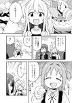  /\/\/\ 3girls :d ? blush clenched_hands closed_eyes closed_mouth collared_shirt comic dress fang feeding flying_sweatdrops genderswap genderswap_(mtf) greyscale hands_up heart jacket long_sleeves momiji_(onii-chan_wa_oshimai) monochrome multiple_girls nekotoufu onii-chan_wa_oshimai open_clothes open_jacket open_mouth original oyama_mahiro parfait profile shirt sleeveless sleeveless_dress smile sparkle spoken_question_mark suspenders translation_request two_side_up wavy_mouth |_| 