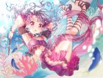  bang_dream! blush long_hair mermaid purple_hair red_eyes twintails udagawa_ako underwater 