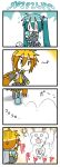  4koma akita_neru ball chibi chibi_miku comic dog hamo_(dog) hatsune_miku minami_(colorful_palette) silent_comic sweat vocaloid 