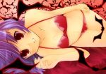  bat bats bed bikini flat_chest lying navel purple_hair red_eyes remilia_scarlet swimsuit teru_teru touhou 