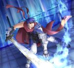  blue_eyes blue_hair cape fire_emblem fire_emblem:_akatsuki_no_megami fire_emblem_path_of_radiance fire_emblem_radiant_dawn headband ike lowres male sword weapon 