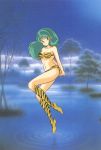  80&#039;s bikini cloud clouds green_hair horns lake long_hair lum night oldschool swimsuit tiger_print tigerprint tree trees urusei_yatsura 