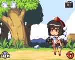  crossover fake_screenshot geta hat kumatanchi lowres shameimaru_aya tengu-geta touhou 