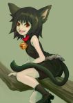  bell black_hair cat_ears cat_tail kumatanchi male neko-kun nekomimi red_eyes short_hair tail 