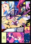  bat_wings battle black_hair blonde_hair blue_eyes blue_hair blush bow captain_gordon demon_girl detached_sleeves disgaea dragon drill_hair elbow_gloves etna flat_chest flonne gloves harada_takehito horns jennifer_(disgaea) laharl long_hair maou_prier mid-boss mid-boss_(disgaea) monster multiple_girls nippon_ichi official_art open_mouth pink_hair pointy_ears prier prinny red_eyes red_hair robot scarf short_hair shorts skirt smile sword tail thursday twintails weapon wings 