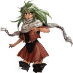  emeralda_kasim green_hair highres scarf skirt tadano_tsutomu torn_clothes xenogears 