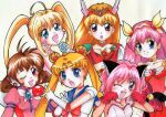 bishoujo_senshi_sailor_moon corrector_yui crossover highres magical_princess mermaid_melody_pichi_pichi_pitch sailor_moon tail tokyo_mew_mew traditional_media wedding_peach