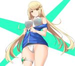  1girl bangs bare_shoulders blonde_hair breasts dolling60883582 headpiece highres mythra_(xenoblade) jacket large_breasts looking_at_viewer nintendo smile solo swept_bangs swimsuit tiara xenoblade_(series) xenoblade_2 yellow_eyes 