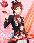  cards character_name dress idolmaster idolmaster_side-m red_eyes redhead short_hair smile teru_tendo 