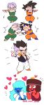  +++ 2others 3boys :d black_eyes black_hair blue_eyes blue_hair blush blush_stickers boots bright_pupils chibi crossover dougi dragon_ball dragon_ball_super dragonball_z excited fingers_together frog8366 frown full_body fusion fusion_dance gotenks hair_over_eyes hand_on_hip happy heart highres index_finger_raised looking_at_another multicolored_hair multiple_boys multiple_others open_mouth outstretched_arms power_connection purple_hair ruby_(steven_universe) sapphire_(steven_universe) serious short_hair simple_background smile son_goten sparkle spiky_hair standing steven_universe teeth trunks_(dragon_ball) twitter_username two-tone_hair upper_body v white_background wristband 