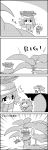  /\/\/\ 4koma arms_up basket bow cirno comic commentary_request dress emphasis_lines english flying food greyscale hair_bow hat highres holding ice ice_wings leaf letty_whiterock monochrome on_head oversized_plant scarf short_hair short_sleeves smile sweet_potato tani_takeshi touhou translation_request underground wings yukkuri_shiteitte_ne |_| 