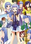  akiba_meguru aoba_tsugumi collage hair_tubes hibiki_daitetsu highres kannagi microphone mikuriya_jin nagi ookouchi_shino souichi v zange 