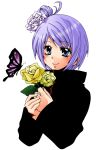  blue_hair butterflies flower konan naruto 