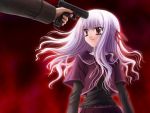  gore_screaming_show purple_hair red_eyes ribbons yuka 