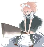  cleaver huge_weapon long_hair maid original pink_hair takagi_(tansuke) tansuke thigh-highs thighhighs weapon 