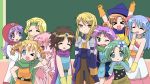  &gt;_&lt; agrias_oaks alena armor bianca blonde_hair blue_eyes blue_hair bow brown_hair cape celes_chere circlet cloak closed_eyes crossover curly_hair dragon_quest dragon_quest_ii dragon_quest_iii dragon_quest_iv dragon_quest_v dress everyone faris_scherwiz final_fantasy final_fantasy_iv final_fantasy_tactics final_fantasy_v final_fantasy_vi flora flower gloves green_eyes green_hair hair_bow hat headband hiiragi_kagami hiiragi_tsukasa hood iwasaki_minami izumi_konata kobayakawa_yutaka kusakabe_misao long_hair lucky_star minegishi_ayano motteke!_serafuku open_mouth orange_hair pants parody patricia_martin pink_hair princess_of_moonbrook purple_eyes purple_hair red_eyes roto rydia short_hair smile sweatdrop takara_miyuki tamura_hiyori tina_branford trance_tina_branford tunic twintails violet_eyes wink wristband yellow_eyes 