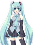  detached_sleeves hatsune_miku long_hair open_mouth twintails vocaloid 