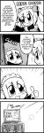  4koma bell bkub comic controller fumimi game_controller hard_translated hayane highres maid monochrome neighbourhood_association television thumbs_up translated 