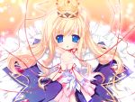  blonde_hair blue_eyes chikotam crown frontwing gown lace long_hair lyrical_lyric mikeou princess studio_frontwing 