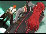  asch bad_id gloves luke_fon_fabre male multiple_boys nirok red_hair redhead surcoat sword tales_of_(series) tales_of_the_abyss weapon 