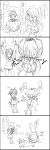  4coma absurdres comic highres miyafuji_yoshika monochrome perrine_h_clostermann pumpkin strike_witches translated translation_request 