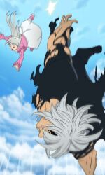 1boy 1girl couple elizabeth_liones estarossa nanatsu_no_taizai silver_hair