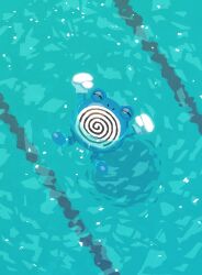  absurdres afloat closed_eyes commentary_request facing_viewer from_above highres hyogonosuke no_humans pokemon pokemon_(creature) poliwhirl pool sleeping solo water 