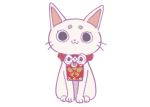  :3 animal booota cat enishi_(himote_house) grey_eyes himote_house looking_at_viewer lowres no_humans official_art red_neckwear solo transparent_background white_cat 