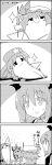 4koma bow braid comic commentary_request easel eyebrows_visible_through_hair greyscale hair_bow hat hat_ribbon head_wings highres holding hong_meiling koakuma long_hair long_sleeves lying mob_cap monochrome necktie no_color paintbrush painting painting_(object) pose remilia_scarlet ribbon shirt short_hair smile sparkle star tani_takeshi touhou translation_request twin_braids waistcoat yukkuri_shiteitte_ne