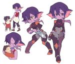  1boy 1girl baby black_hair bodysuit child closed_eyes facial_mark grey_eyes hand_holding keith_(voltron) krolia miyata_(lhr) mother_and_son multicolored_hair pink_hair pointy_ears purple_hair purple_skin smile spoilers two-tone_hair violet_eyes voltron:_legendary_defender yellow_sclera younger 