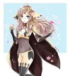  1girl blonde_hair blue_eyes breasts cape center_opening circlet covered_navel fire_emblem fire_emblem_if long_hair medium_breasts nintendo open_mouth ophelia_(fire_emblem_if) solo twitter_username yuyu_(spika) 