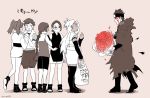  1boy akimichi_chouchou blush boruto:_naruto_next_generations braid closed_eyes dark_skin glasses green_yossy izuno_wasabi kakei_sumire long_hair multiple_girls naruto_(series) shinki_(boruto) short_hair smile suzumeno_namida thigh-highs twintails uchiha_sarada 