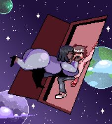  annabelle_steele character_name character_request door kiss kissing loon_hyu pixels selfinsert selfship space stars 