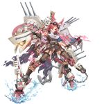  aircraft aircraft_catapult airplane anchor banner boots cannon cape chains elbow_sleeve goggles goggles_on_head head_wings holding holding_chain holding_weapon knee_pads mecha_musume north_carolina_(zhan_jian_shao_nyu) official_art pantyhose radar_dish range_finder red_eyes redhead tagme tomahawk torn_cape torn_clothes torn_pantyhose turret weapon white_hair zhan_jian_shao_nyu 