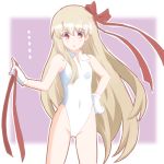  ... 1girl :o atair bare_shoulders bb_(fate)_(all) bb_(swimsuit_mooncancer)_(fate) bb_(swimsuit_mooncancer)_(fate)_(cosplay) blonde_hair breasts commentary_request cosplay eyebrows_visible_through_hair fate/grand_order fate/kaleid_liner_prisma_illya fate_(series) gloves hair_ribbon hand_on_hip highleg highleg_leotard holding holding_ribbon illyasviel_von_einzbern legs_apart leotard long_hair looking_at_viewer outline purple_background red_ribbon ribbon simple_background small_breasts solo very_long_hair white_gloves white_leotard white_outline 