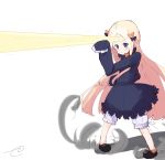  1girl abigail_williams_(fate/grand_order) absurdres bangs black_bow black_dress black_footwear blonde_hair bloomers blue_eyes blush bow bug butterfly closed_mouth commentary_request dress fate/grand_order fate_(series) forehead_beam hair_bow hand_up highres insect keyhole kujou_karasuma long_hair long_sleeves mary_janes no_hat no_headwear orange_bow parted_bangs pigeon-toed polka_dot polka_dot_bow shoes signature sketch sleeves_past_fingers sleeves_past_wrists solo standing underwear v-shaped_eyebrows very_long_hair white_background white_bloomers 