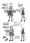 1girl absurdres cat_ear_headphones commentary_request flamer haikuro headphones highres immolator jacket megaphone monochrome open_mouth personification shirt sleeveless sleeveless_shirt solo thigh-highs translation_request warhammer_40k weapon 