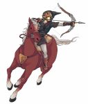  1boy animal blonde_hair bow_(weapon) epona horse link male pointy_ears the_legend_of_zelda todoroki_sora weapon 