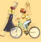  blonde_hair bow broom brown_hair cat crossdressing death_note dress ghibli glasses hair_bow kiki&#039;s_delivery_service majo_no_takkyuubin matt mello near studio_ghibli 