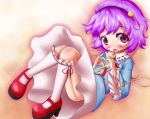  hairband kirisaki kirisaki_akihito komeiji_satori mary_janes moe_moe_kyun! pink_hair purple_eyes shoes socks touhou violet_eyes 