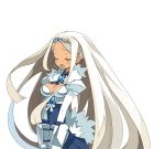  closed_eyes disgaea disgaea_3 green_eyes long_hair makai_senki_disgaea_3 nippon_ichi princess sapphire_rhodonite sapphire_rhondite smile white_hair 