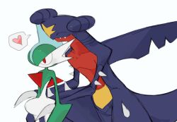  blush gallade garchomp gif heart-shaped_speech_bubble male pokemon tail_wagging 