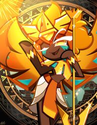  amber_eyes cheese cookie_run cookie_run:_kingdom cookie_run_kingdom gold gold_eyes gold_hair golden golden_cheese golden_cheese_cookie golden_hair golden_wings pyro5o5x tagme weapon 